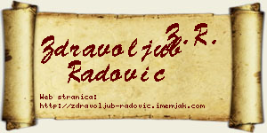 Zdravoljub Radović vizit kartica